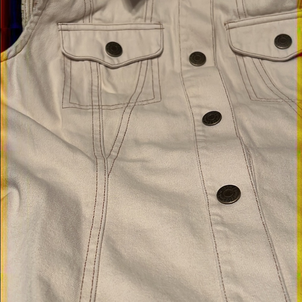 NWT House of Harlow 1960 Collar Sleeveless Denim Shank Button Front Maxi Dress - Picture 5 of 14